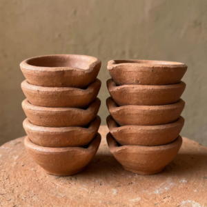 clay oil lamp (diya) – set of 10