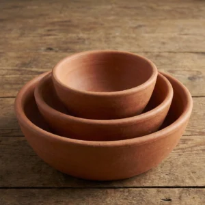 terracotta bowl set – set of 3
